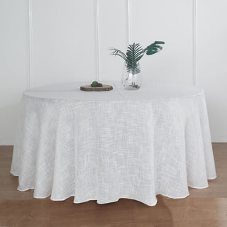 Elegant White Seamless Round Tablecloth for Stunning Tablescapes