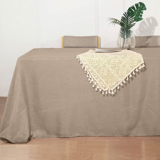 Create Memorable Events with Taupe Linen Tablecloth