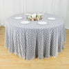 120" Ivory Round Polyester Floral Lace Tablecloth