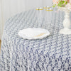 120" Ivory Round Polyester Floral Lace Tablecloth
