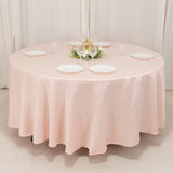 Blush Seamless Lamour Satin Round Tablecloth - 108inch