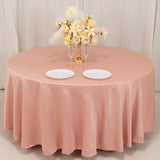 Dusty Rose Seamless Lamour Satin Round Tablecloth - 108inch