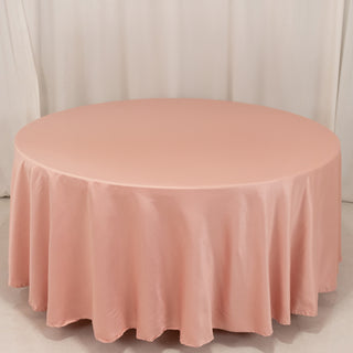 <h3 style="margin-left:0px;"><strong>Effortless Elegance with the Dusty Rose Lamour Satin Round Tablecloth</strong>