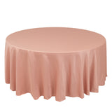 Dusty Rose Seamless Lamour Satin Round Tablecloth - 108inch