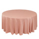 Dusty Rose Seamless Lamour Satin Round Tablecloth - 108inch