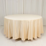 108" Beige Lamour Satin Round Tablecloth