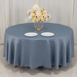 <h3 style="margin-left:0px;"><strong>Versatile Dusty Blue</strong> <strong>Tablecloth for a Range of Event Themes</strong>