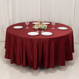 Burgundy Seamless Lamour Satin Round Tablecloth - 108inch