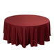 Burgundy Seamless Lamour Satin Round Tablecloth - 108inch