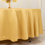 108inch Champagne Seamless Lamour Satin Round Tablecloth