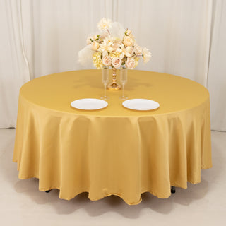 <h3 style="margin-left:0px;"><strong>Versatile Champagne</strong> <strong>Tablecloth for a Range of Event Themes</strong>