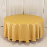 108inch Champagne Seamless Lamour Satin Round Tablecloth