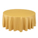 108inch Champagne Seamless Lamour Satin Round Tablecloth