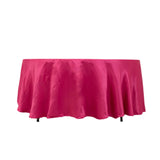 108inch Fuchsia Seamless Lamour Satin Round Tablecloth