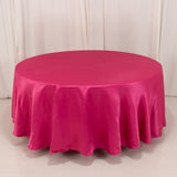 108inch Fuchsia Seamless Lamour Satin Round Tablecloth