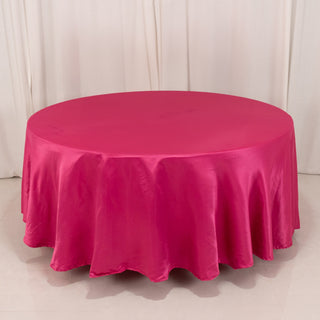 <h3 style="margin-left:0px;"><strong>Effortless Elegance with the Fuchsia Lamour Satin Round Tablecloth</strong>