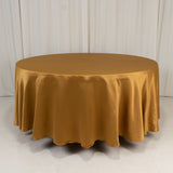 108" Gold Lamour Satin Round Tablecloth