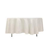 108inch Ivory Seamless Lamour Satin Round Tablecloth