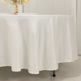 108inch Ivory Seamless Lamour Satin Round Tablecloth