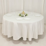 108inch Ivory Seamless Lamour Satin Round Tablecloth