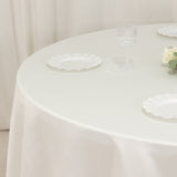 108inch Ivory Seamless Lamour Satin Round Tablecloth