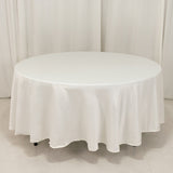 108inch Ivory Seamless Lamour Satin Round Tablecloth