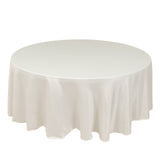 108inch Ivory Seamless Lamour Satin Round Tablecloth