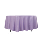 108inch Lavender Lilac Seamless Lamour Satin Round Tablecloth