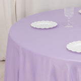 108inch Lavender Lilac Seamless Lamour Satin Round Tablecloth