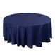 108inch Navy Blue Seamless Lamour Satin Round Tablecloth