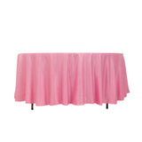 108inch Pink Seamless Lamour Satin Round Tablecloth