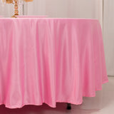 108inch Pink Seamless Lamour Satin Round Tablecloth