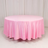 108" Pink Lamour Satin Round Tablecloth