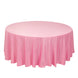 108inch Pink Seamless Lamour Satin Round Tablecloth