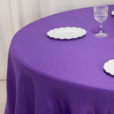 108inch Purple Seamless Lamour Satin Round Tablecloth