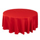 108inch Red Seamless Lamour Satin Round Tablecloth