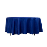 108inch Royal Blue Seamless Lamour Satin Round Tablecloth