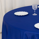 108inch Royal Blue Seamless Lamour Satin Round Tablecloth