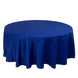 108inch Royal Blue Seamless Lamour Satin Round Tablecloth