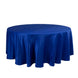 108" Royal Blue Lamour Satin Round Tablecloth