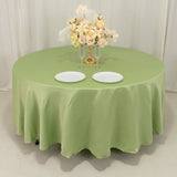 108 Sage Green Seamless Lamour Satin Round Tablecloth