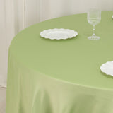 108 Sage Green Seamless Lamour Satin Round Tablecloth