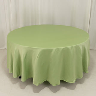 <h3 style="margin-left:0px;"><strong>Effortless Elegance with the Sage Green Lamour Satin Round Tablecloth</strong>