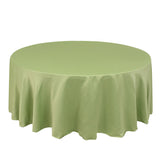 108 Sage Green Seamless Lamour Satin Round Tablecloth