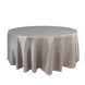 108" Silver Lamour Satin Round Tablecloth