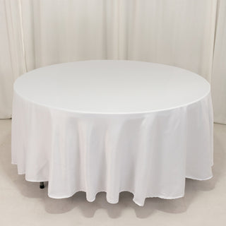 <h3 style="margin-left:0px;"><strong>Effortless Elegance with the White Lamour Satin Round Tablecloth</strong>