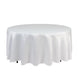 108" White Lamour Satin Round Tablecloth