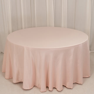 <h3 style="margin-left:0px;"><strong>Seamless Blush Lamour Satin Round Tablecloth 120”</strong>