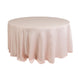 120 Blush Seamless Lamour Satin Round Tablecloth for 5 Foot Table With Floor-Length Drop