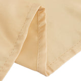 120 Beige Seamless Lamour Satin Round Tablecloth for 5 Foot Table With Floor-Length Drop